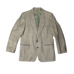 Vintage Givenchy Blazer Mens 42 Pewter Grey Single Breasted 2 Button 100% Wool